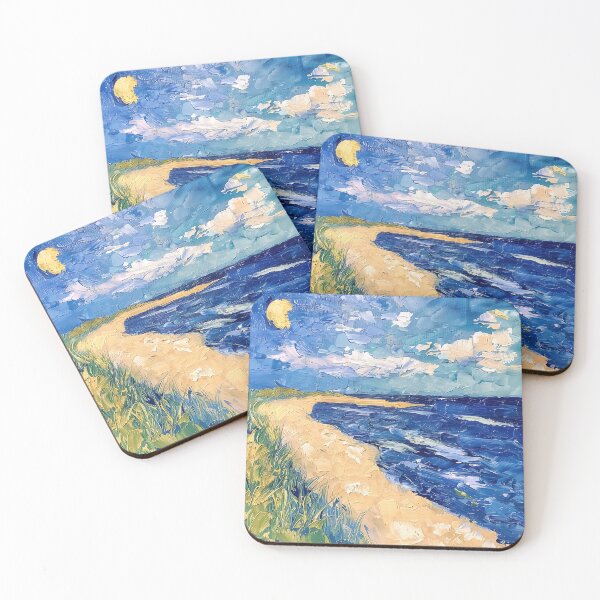 Item preview, Beach | Painting in the style of Vincent van Gogh designed and sold by ComicsFactory.