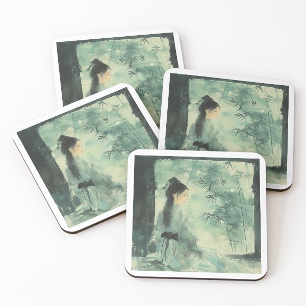 Item preview, A Serenely Embodied Bamboo Window with a Girl designed and sold by ZZZal.
