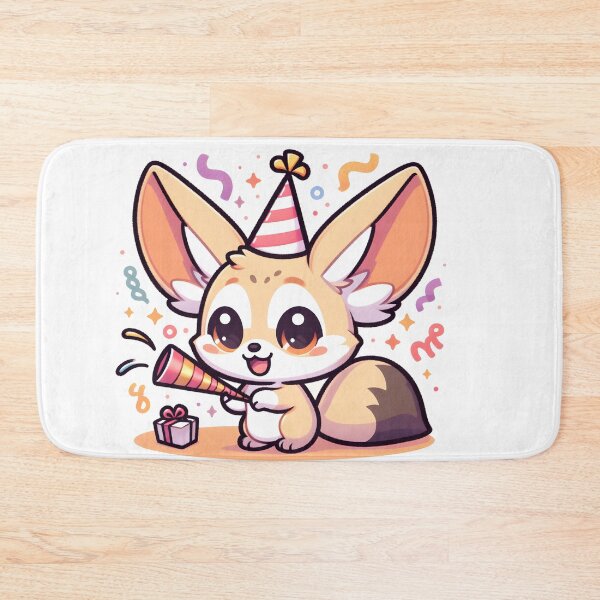 Item preview, Kawaii Fennec With Party Popper designed and sold by CanvasCutie.