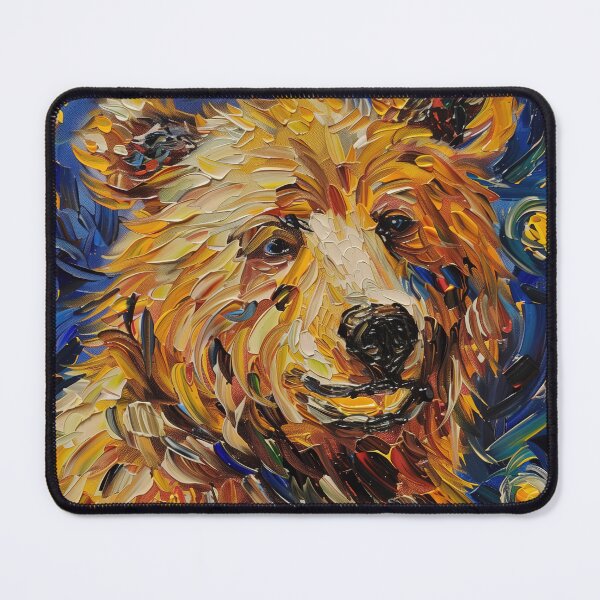 Item preview, Bear | Painting in the style of Vincent van Gogh designed and sold by ComicsFactory.