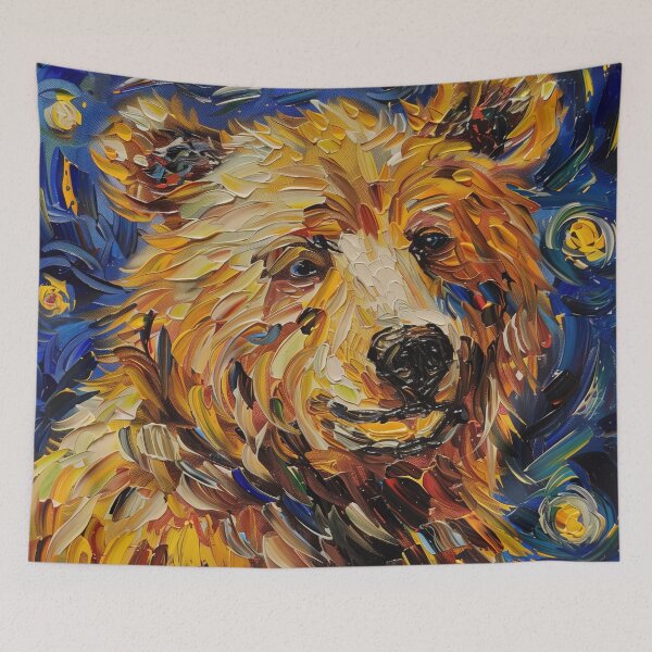 Item preview, Bear | Painting in the style of Vincent van Gogh designed and sold by ComicsFactory.