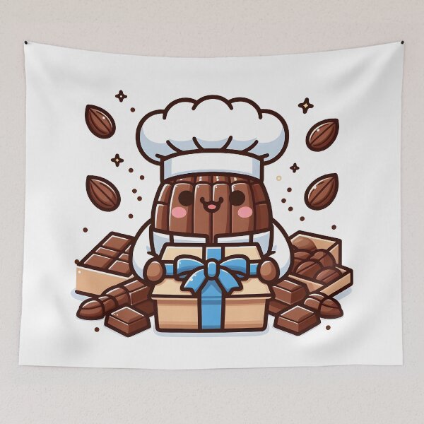 Item preview, Kawaii Chocolatier With Cocoa Bean Hat designed and sold by CanvasCutie.