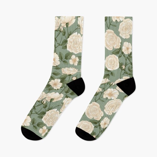 Item preview, Green floral patterns vintage designed and sold by revsdesign.