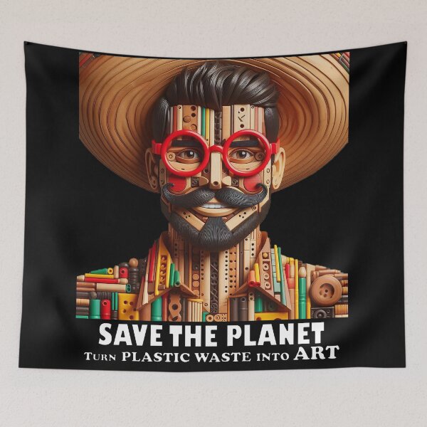 Item preview, Save the Planet Turn plastic waste into art 7 designed and sold by PictaNova.