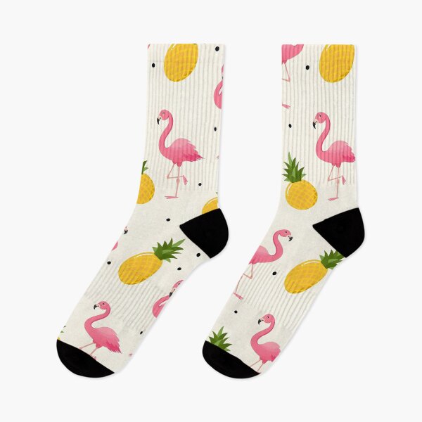 Item preview, Summer patterns with flamingos and pineapples designed and sold by revsdesign.