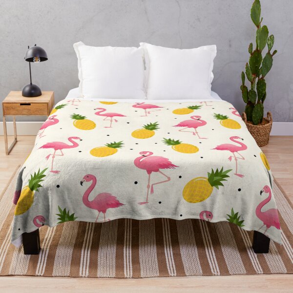 Item preview, Summer patterns with flamingos and pineapples designed and sold by revsdesign.