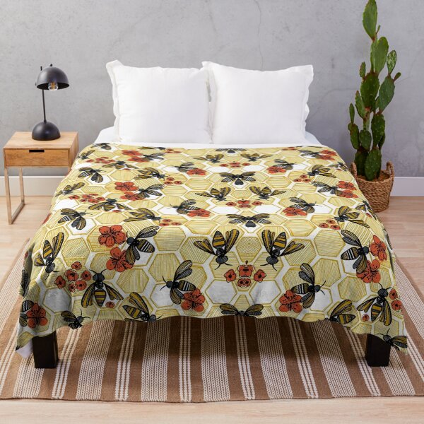 Item preview, Bees pattern vintage designed and sold by revsdesign.