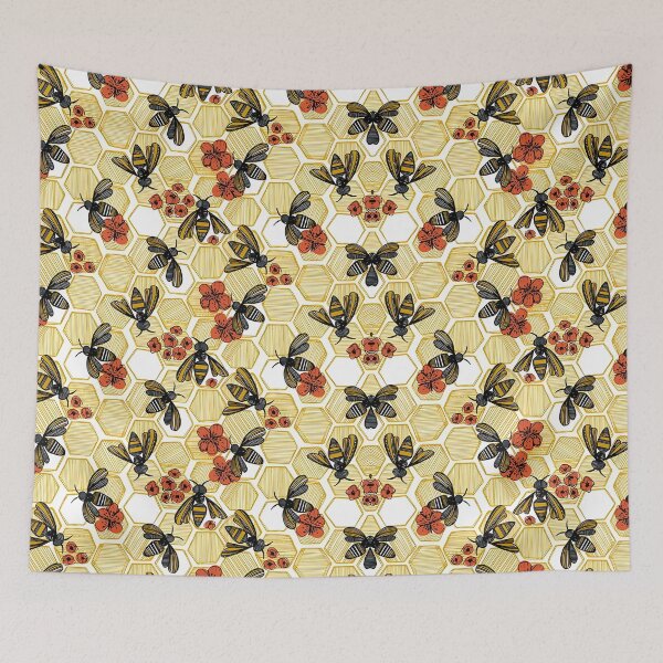 Item preview, Bees pattern vintage designed and sold by revsdesign.