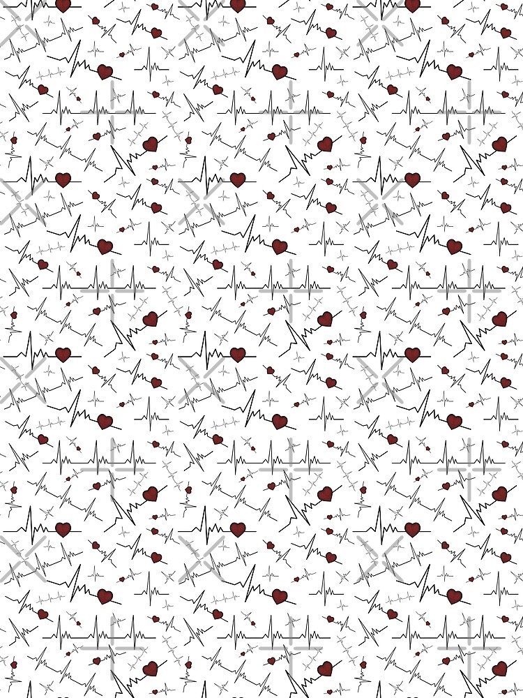 Thumbnail 3 of 3, Scarf, Cardiogram pattern designed and sold by Cherevan.