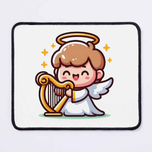 Item preview, Kawaii Giggly Angel With Golden Halo designed and sold by CanvasCutie.