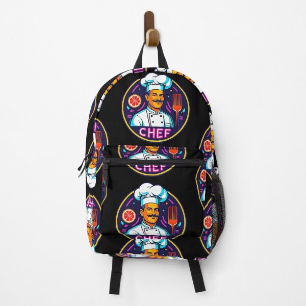 Item preview, Logo Neon Smiling Chef. designed and sold by Giulivo Store Graphic.