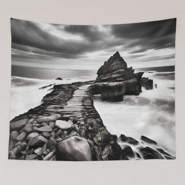 Item preview, Oceanic Rhapsody: HDR Monochromatic Abstract Seascape designed and sold by ShadeScapeArt.