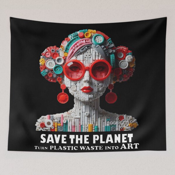 Item preview, Save the Planet Turn plastic waste into art 9 designed and sold by PictaNova.