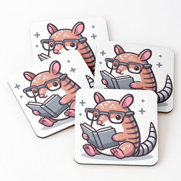 Item preview, Kawaii Armadillo With Glasses designed and sold by CanvasCutie.