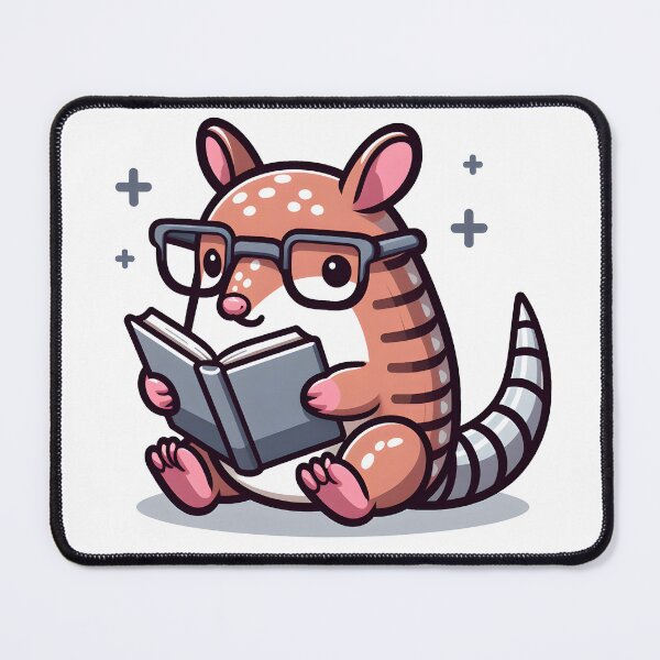 Item preview, Kawaii Armadillo With Glasses designed and sold by CanvasCutie.