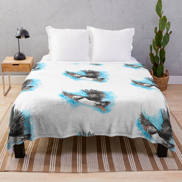 Item preview, Atlantic Puffin in flight designed and sold by Moana Matron Designs.