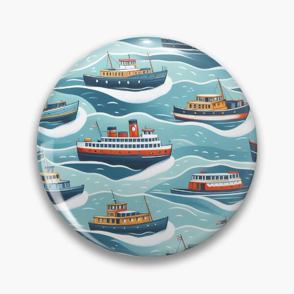 Item preview, Ferry boat scrub cap pattern designed and sold by revsdesign.