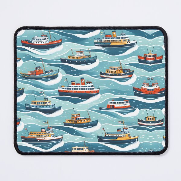 Item preview, Ferry boat scrub cap pattern designed and sold by revsdesign.
