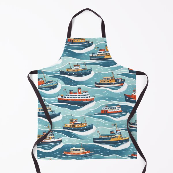 Item preview, Ferry boat scrub cap pattern designed and sold by revsdesign.