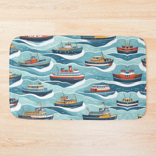Item preview, Ferry boat scrub cap pattern designed and sold by revsdesign.