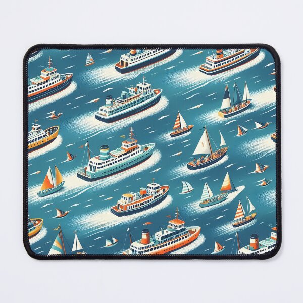 Item preview, Ferry boat scrub cap pattern designed and sold by revsdesign.