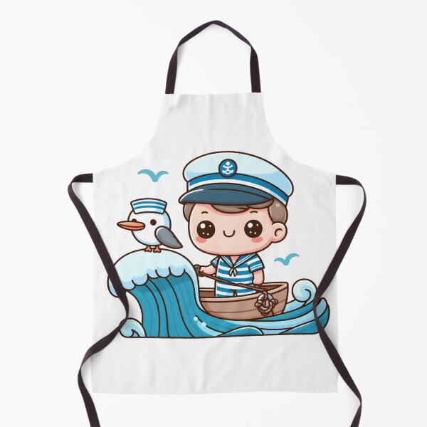 Item preview, Kawaii Sailor With A Seagull Perched On The Shoulder designed and sold by CanvasCutie.