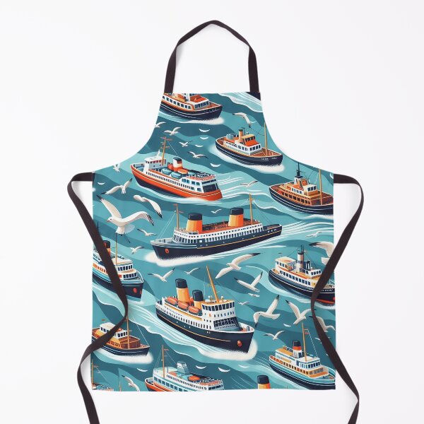 Item preview, Ferry boat scrub cap pattern designed and sold by revsdesign.