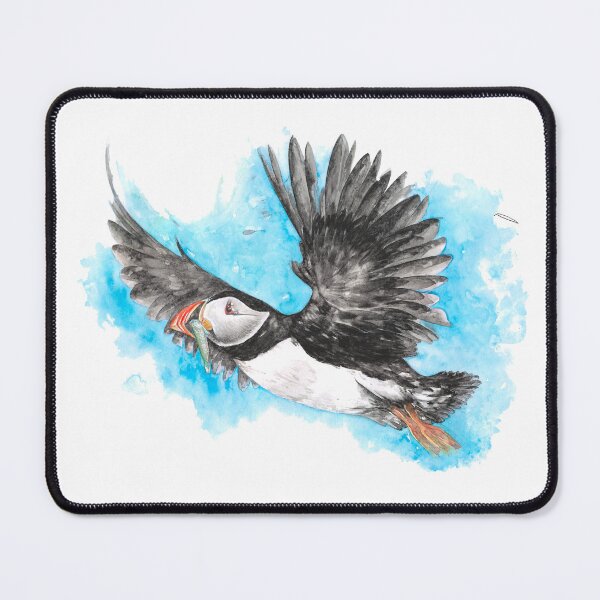 Item preview, Atlantic Puffin in flight designed and sold by Moana Matron Designs.