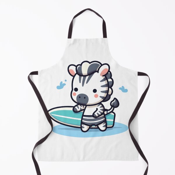 Item preview, Kawaii Zebra: A Surfboard designed and sold by CanvasCutie.