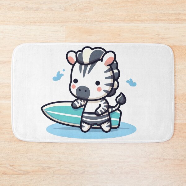 Item preview, Kawaii Zebra: A Surfboard designed and sold by CanvasCutie.