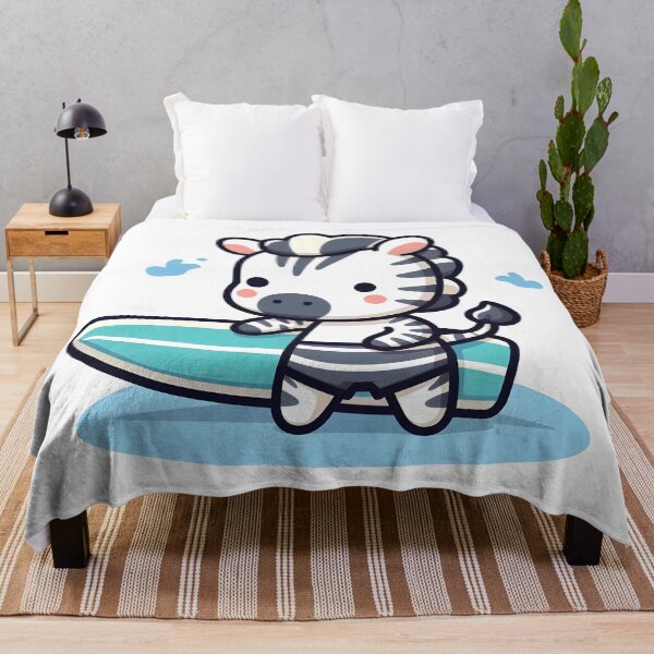 Item preview, Kawaii Zebra: A Surfboard designed and sold by CanvasCutie.