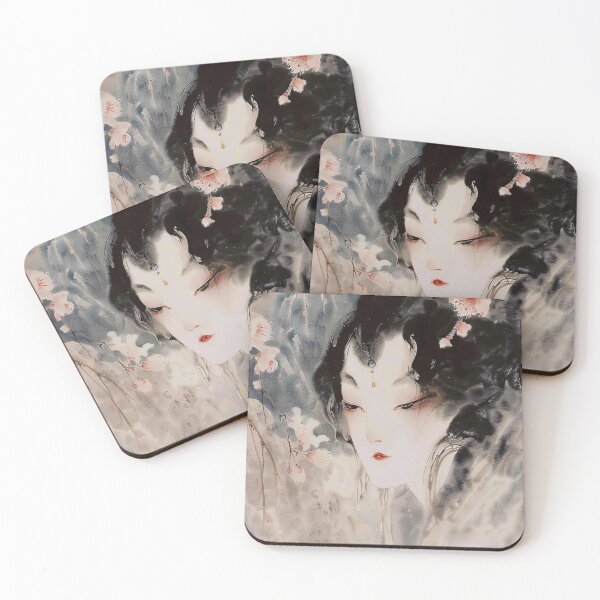 Item preview, Gentle Showers Amidst the Blush of Apricot Blossoms with a Girl designed and sold by ZZZal.