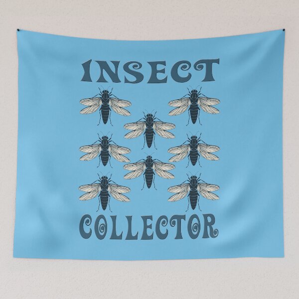 Item preview, Cicada pattern Insect collector entomology blue designed and sold by AlchemyColor.