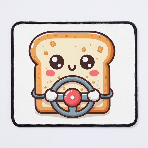 Item preview, Kawaii Toast With Steering Wheel designed and sold by CanvasCutie.