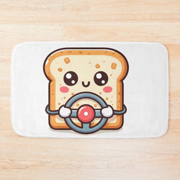 Item preview, Kawaii Toast With Steering Wheel designed and sold by CanvasCutie.