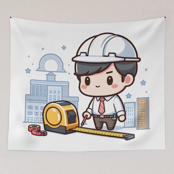 Item preview, Kawaii Architect With Architectural Shirt designed and sold by CanvasCutie.