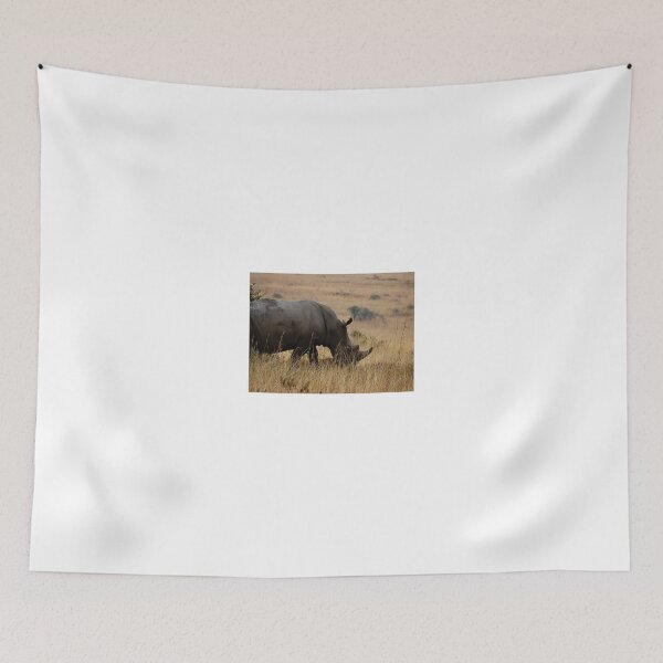Item preview, African animals on safari - one very rare white rhinoceros left angle designed and sold by exploramum.