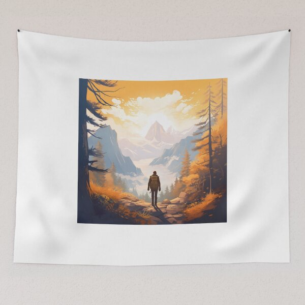 Item preview, Autumn Solitude in the Misty Mountains: A Hiking Adventure designed and sold by Shirtastically.