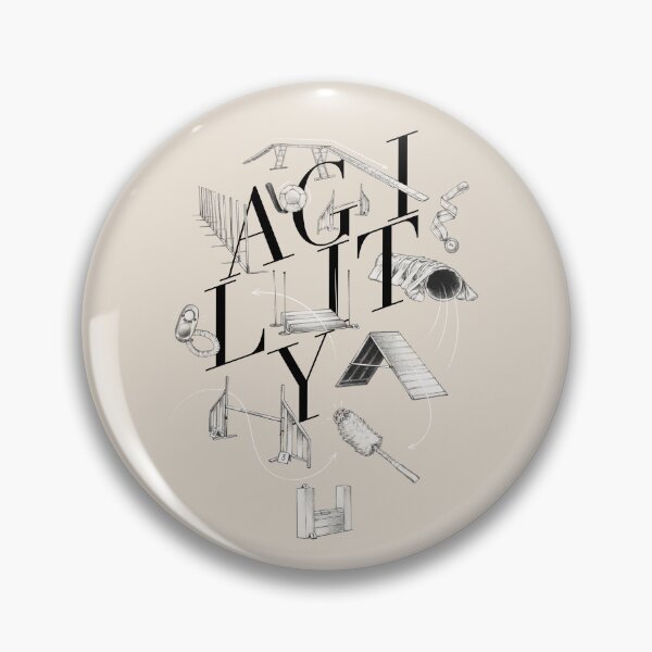 Item preview, FCI Agility Lettering with Hand Drawn Obstacle Illustrations Sand Beige designed and sold by JustPawsome.