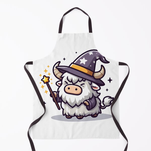 Item preview, Kawaii Yak With Wizard Hat Casting Spell designed and sold by CanvasCutie.
