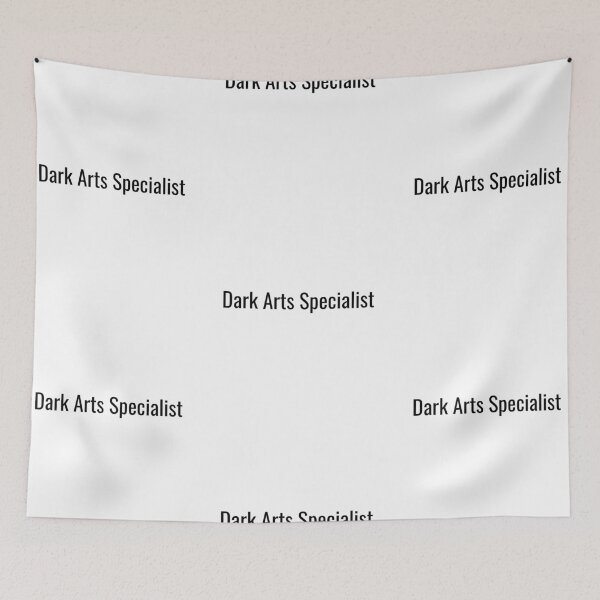 Item preview, Dark arts specialist, funny photography quote designed and sold by Merchattack.