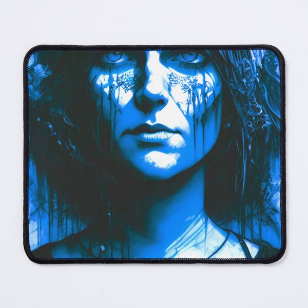 Item preview, Sapphire Enigma: Dark Fantasy Woman in Blue designed and sold by GrizzlyCollective.