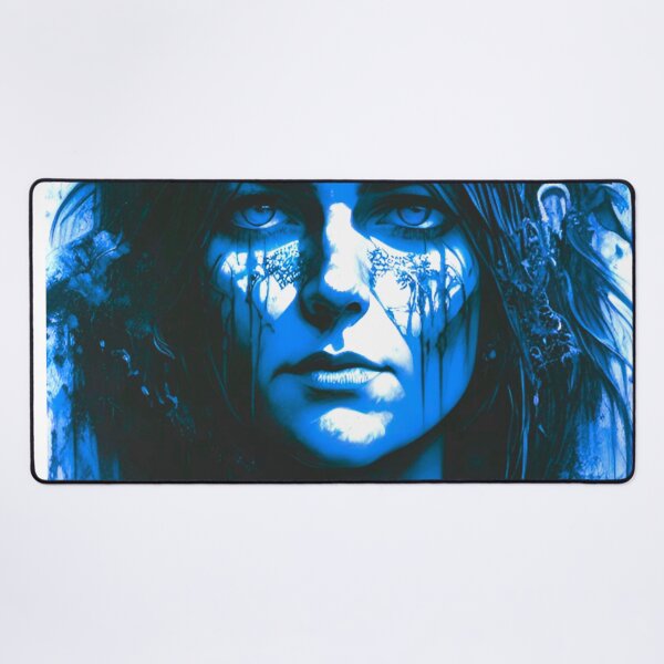 Item preview, Sapphire Enigma: Dark Fantasy Woman in Blue designed and sold by GrizzlyCollective.