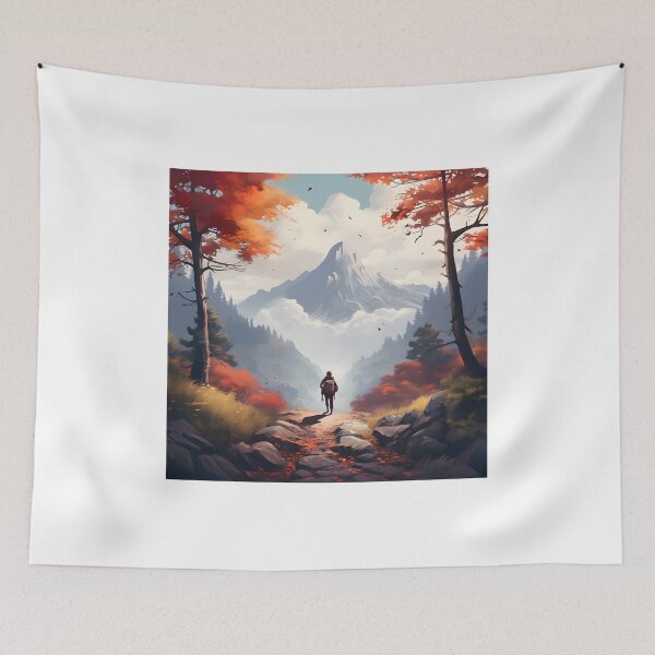 Item preview, Autumn Solitude in the Misty Mountains: A Hiking Adventure designed and sold by Shirtastically.