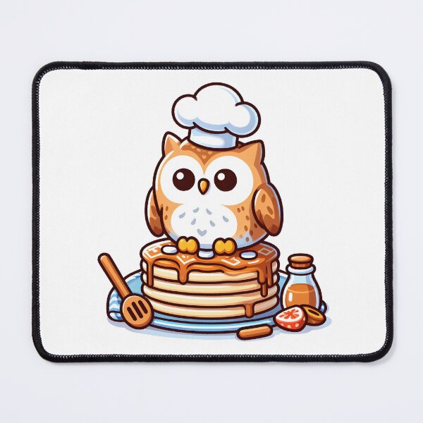 Item preview, Kawaii Owl With Chef'S Hat designed and sold by CanvasCutie.