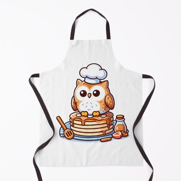 Item preview, Kawaii Owl With Chef'S Hat designed and sold by CanvasCutie.