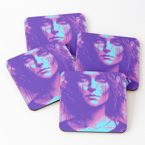 Item preview, Azure Twilight: Mysterious Fantasy Woman in Purple and Blue designed and sold by GrizzlyCollective.