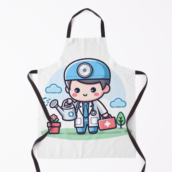 Item preview, Kawaii Doctor With Watering Can Gardening designed and sold by CanvasCutie.