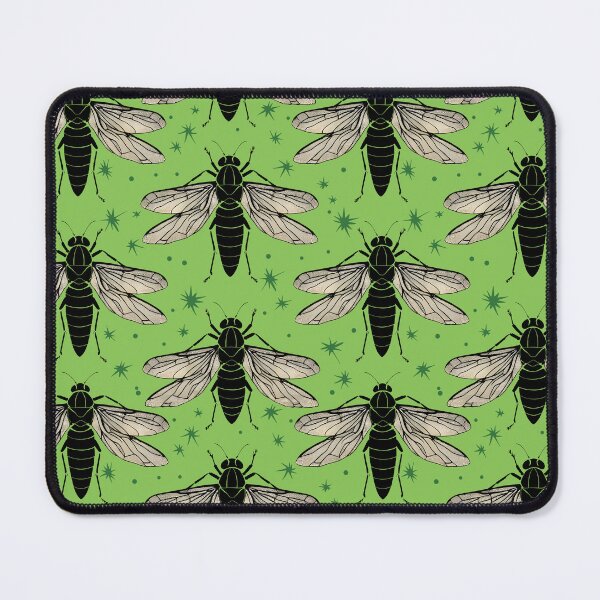 Item preview, Cicada pattern Insect lover entomology green designed and sold by AlchemyColor.