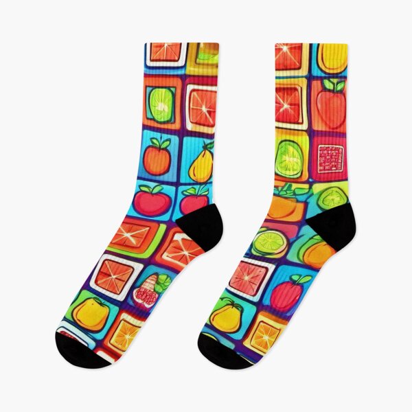 Item preview, Fruit-Filled Square Art: Comic Style designed and sold by Health And Fitness Posts e-Store.